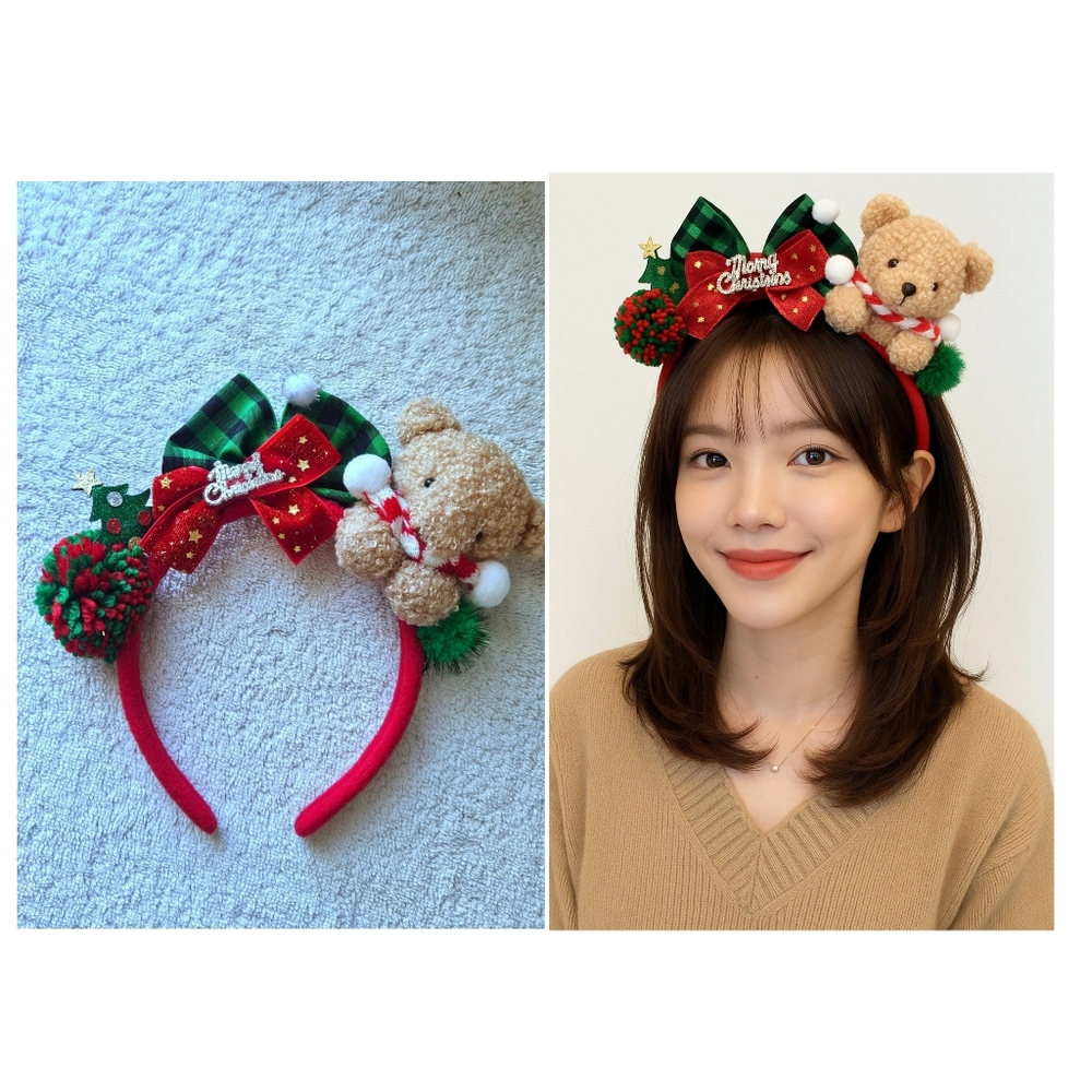 *NEW*Christmas bear headband